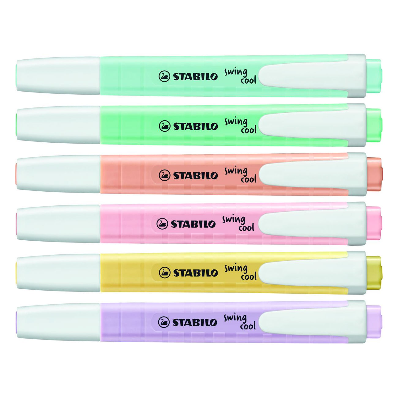 STABILO swing cool Pastel - Markeerstift - Set Met 6 Stuks