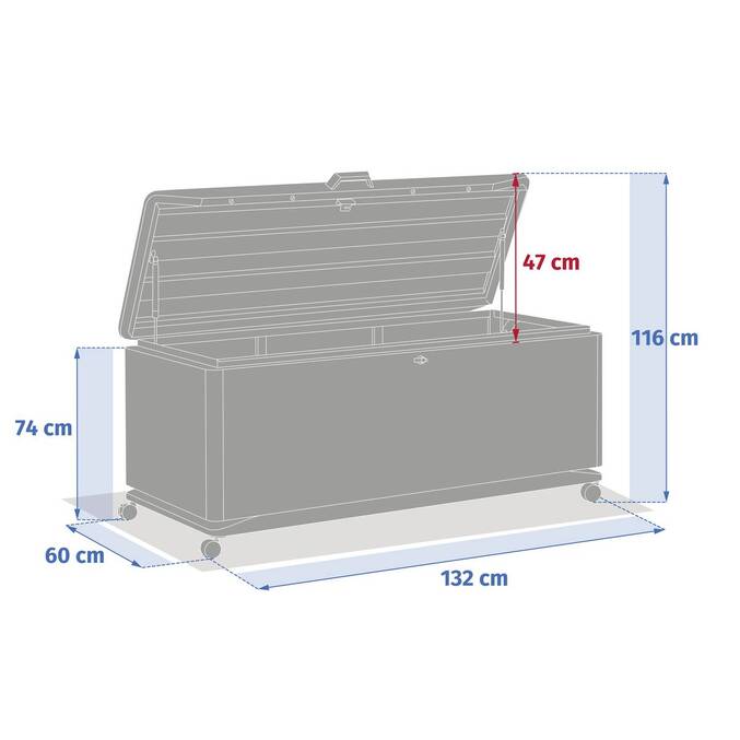 Coffre de rangement ALUMIA Graphite