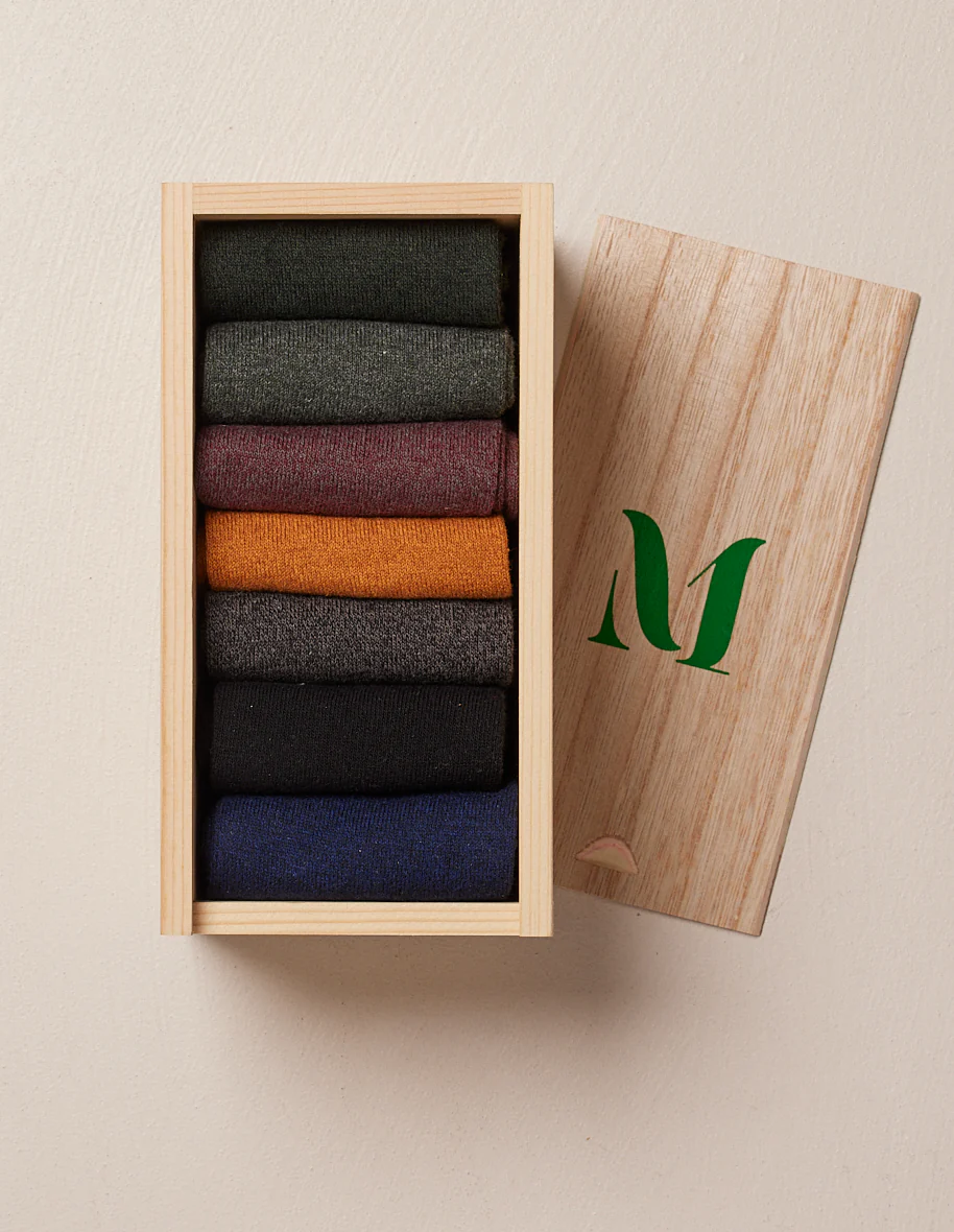 Coffret de 7 chaussettes - Chaussettes Chinées