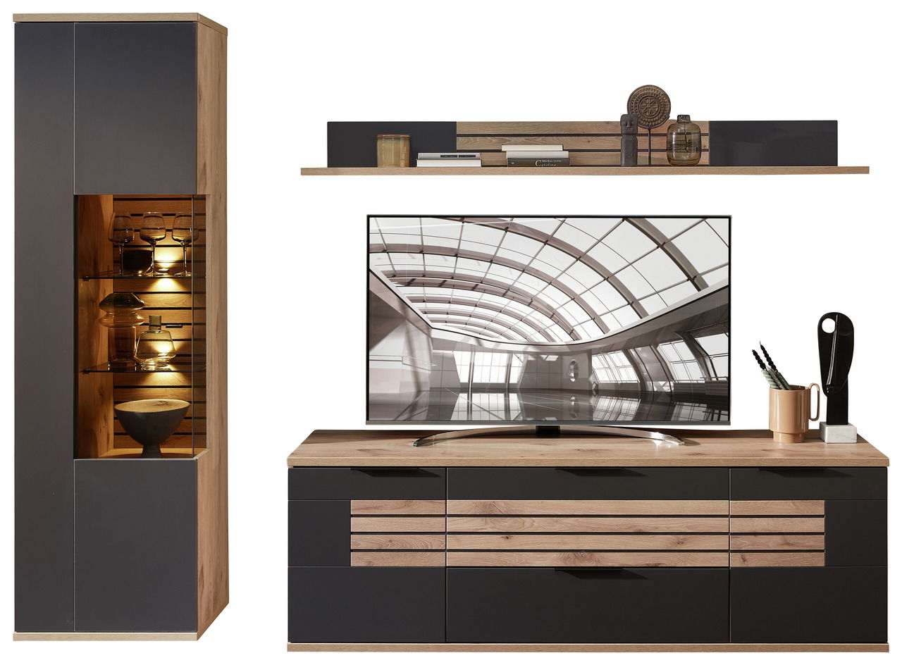 Stylife Wandkombination mit Beleuchtung SANTIAGO