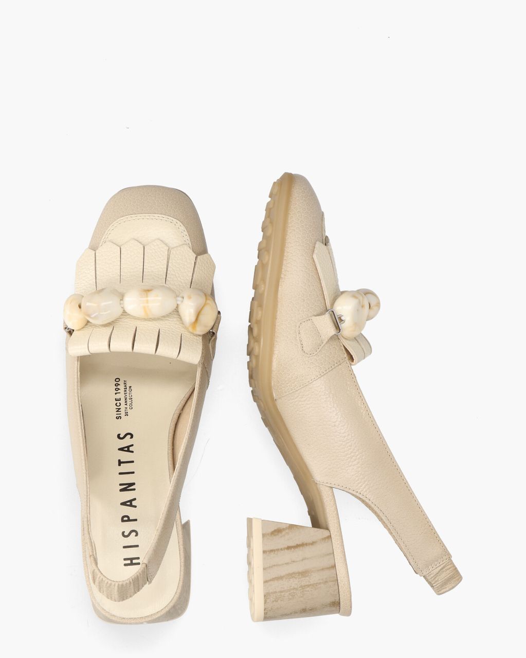 Hispanitas HV253945 Beige Dames Slingbackloafers