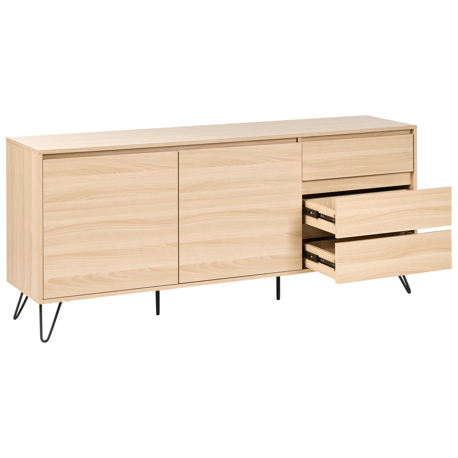 Beliani - CARDIGAN - Dressoir - Lichtbruin - Vezelplaat