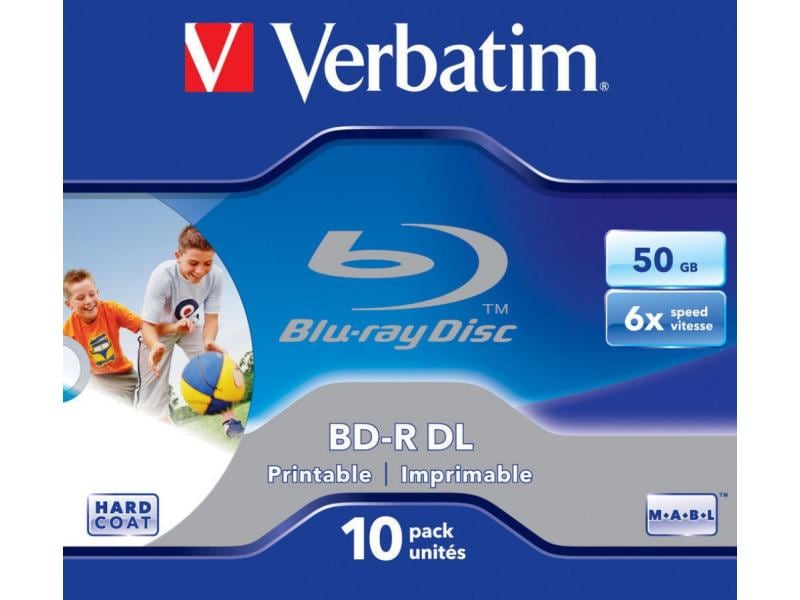 Verbatim BD-R 50 GB, Jewelcase (10 Stück) 10er-Pack BD-R-Medien im Jewel Case