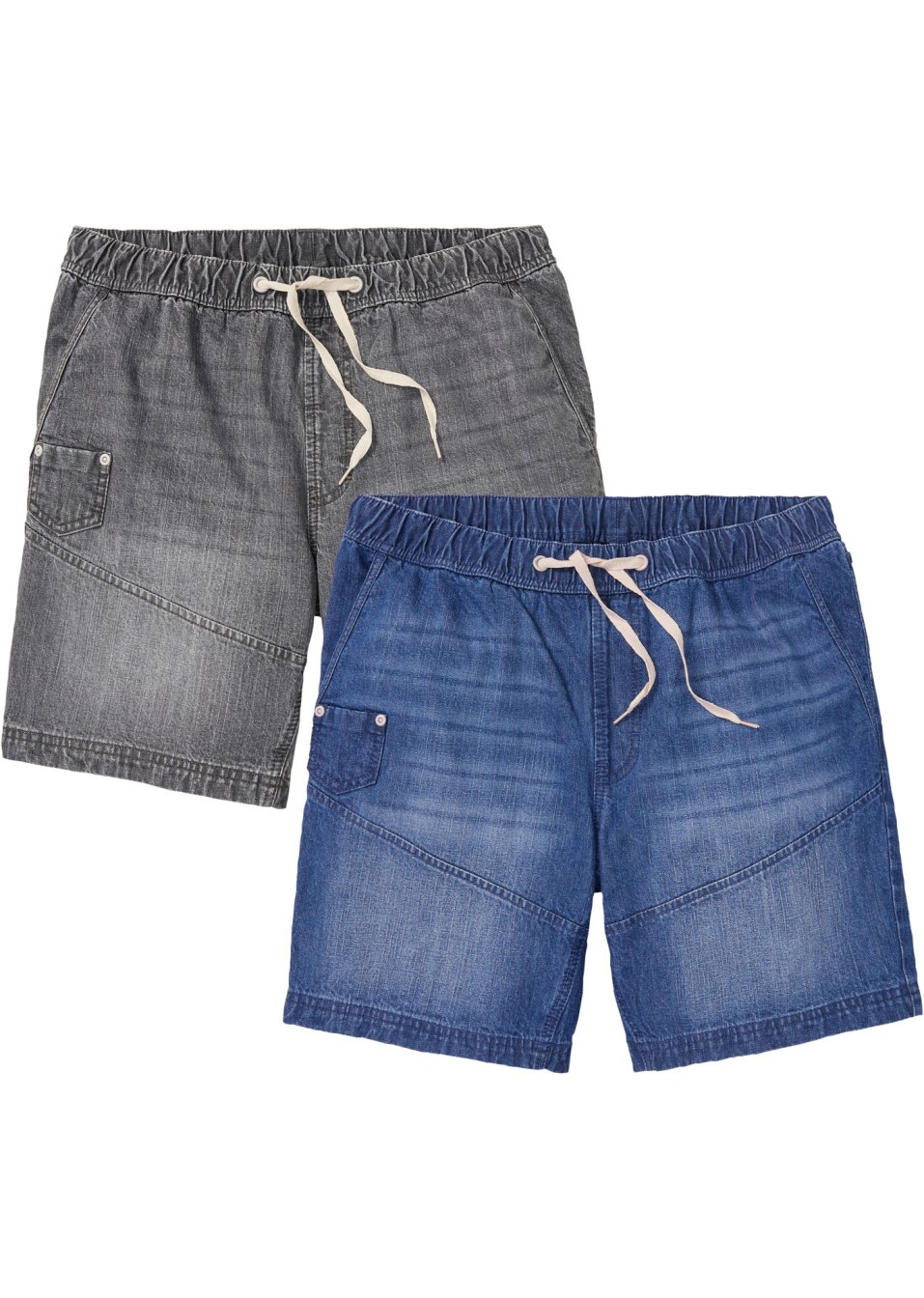 Lot de 2 bermudas taille extensible, Regular Fit