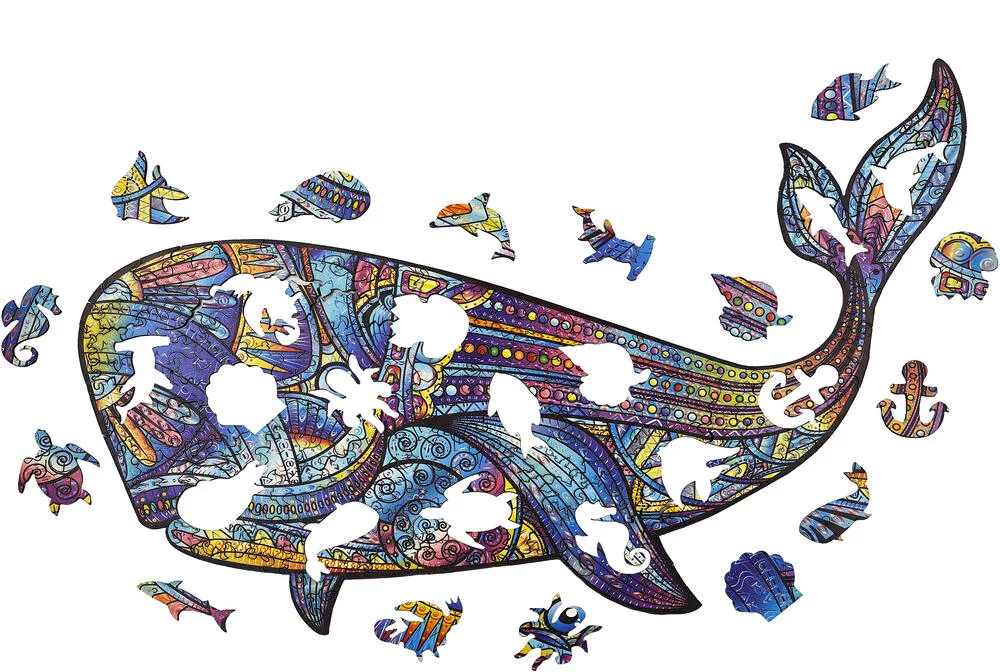 PUZZLE BOIS - LA BALEINE BLEUE