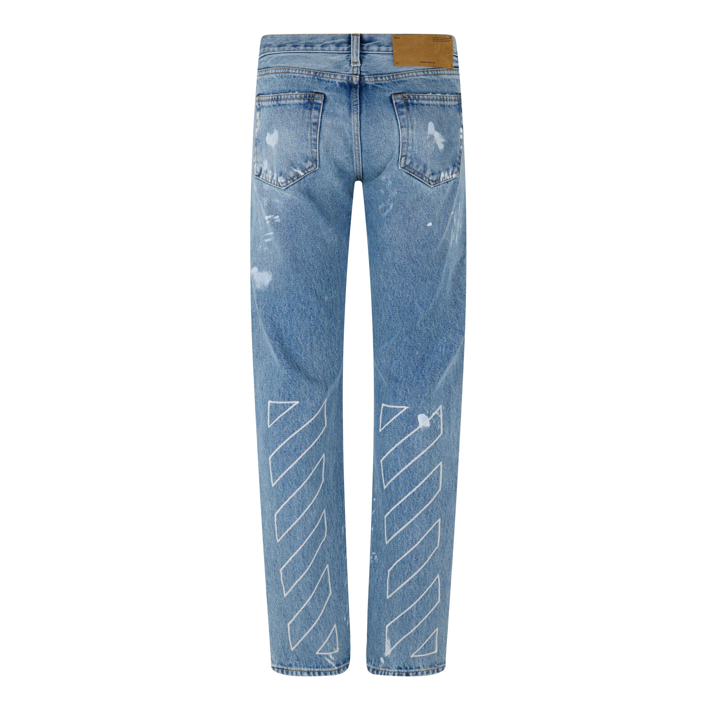 Off White Diagonal Slim Jeans
