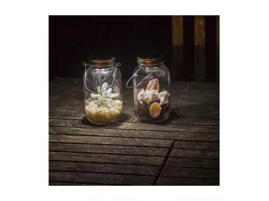 Bocal solaire LED en verre