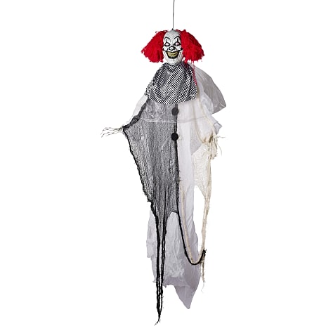 Uhyggelig halloween klovn H: 205 cm - multifarvet