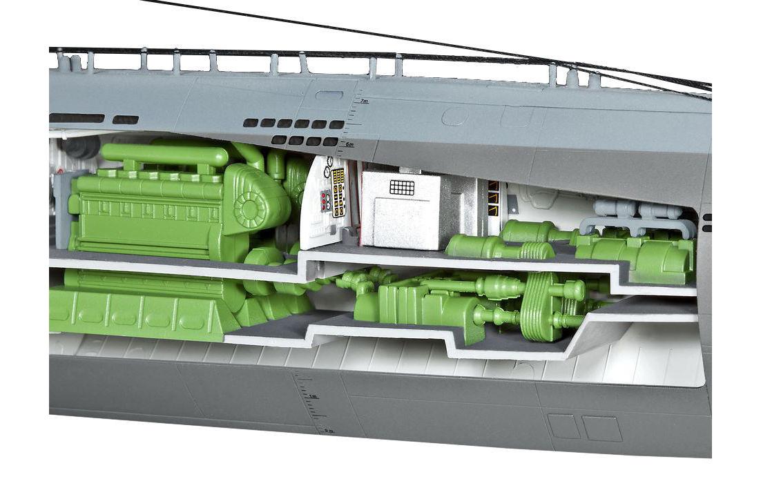 Bausatz Submarine Typ XXI w. Interior 1:144Kunststoff Modellbausatz