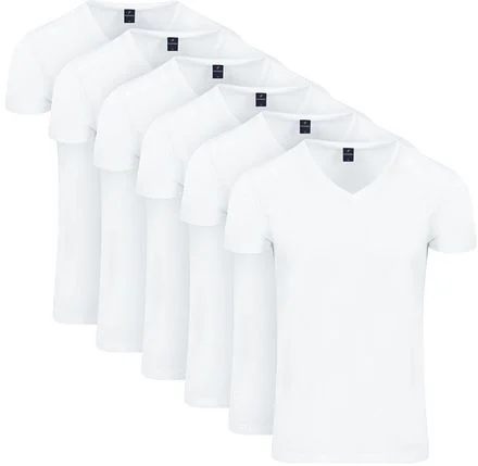 Suitable Vitasu T-Shirt V-Hals Wit 6-Pack kopen