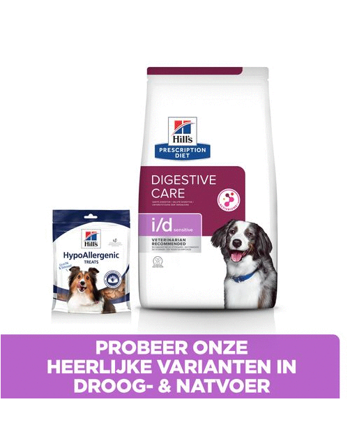 Hill's Prescription Diet I\/D Sensitive Digestive Care Zak - Hondenvoer - Ei Rijst 4 kg
