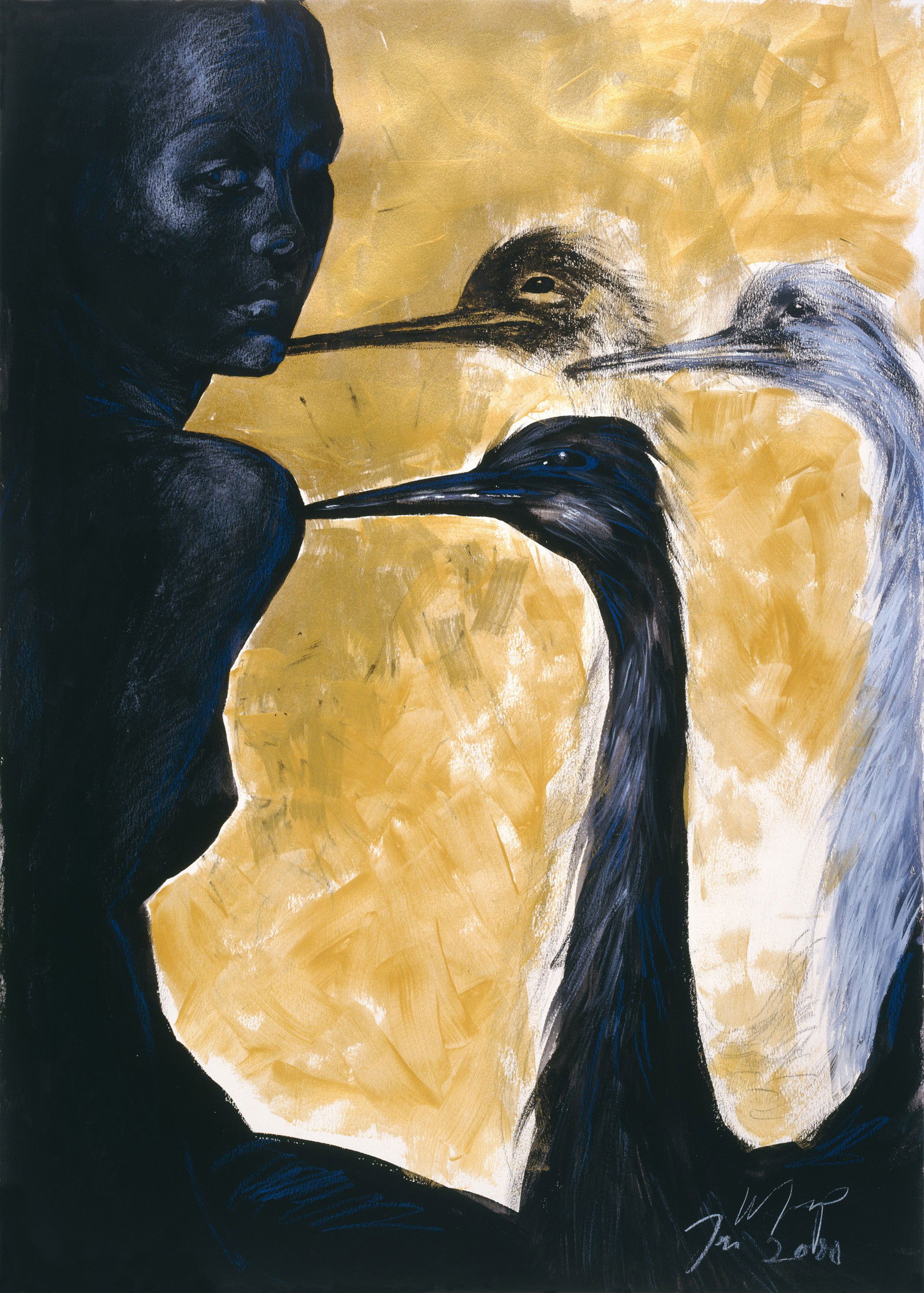 Eine Dame mit Straußen by Wolfgang Joop - Limited Edition. Edition of: 100. Signed.