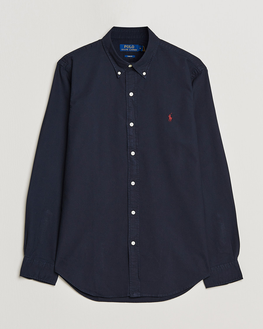 Polo Ralph Lauren Slim Fit Garment Dyed Oxford Shirt Navy