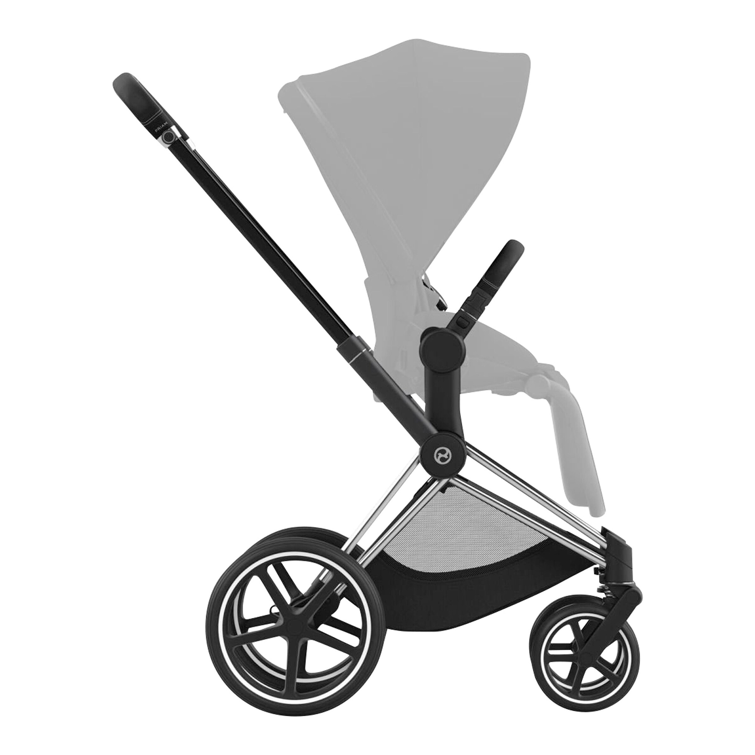 Cybex - PLATINUM Gestell inkl. Sitzaufsatz für PRIAM chrome black
