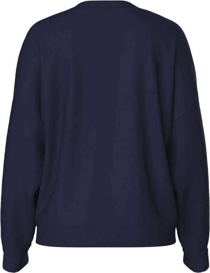 Pieces PCSASIE LS O-NECK LOOSE SWEAT D2D Maritime blue/white brooklyn