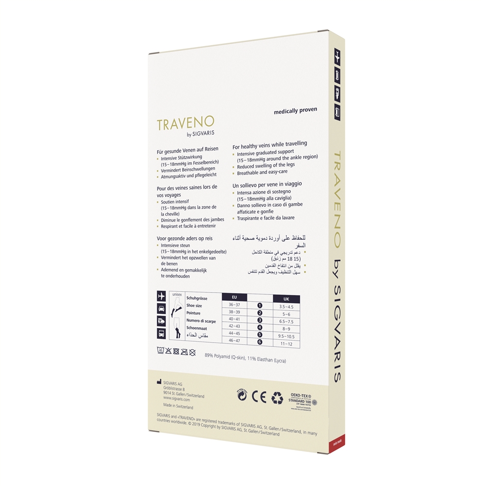 SIGVARIS Traveno A-D<br>1 Paar, Gr5 44-45, marine