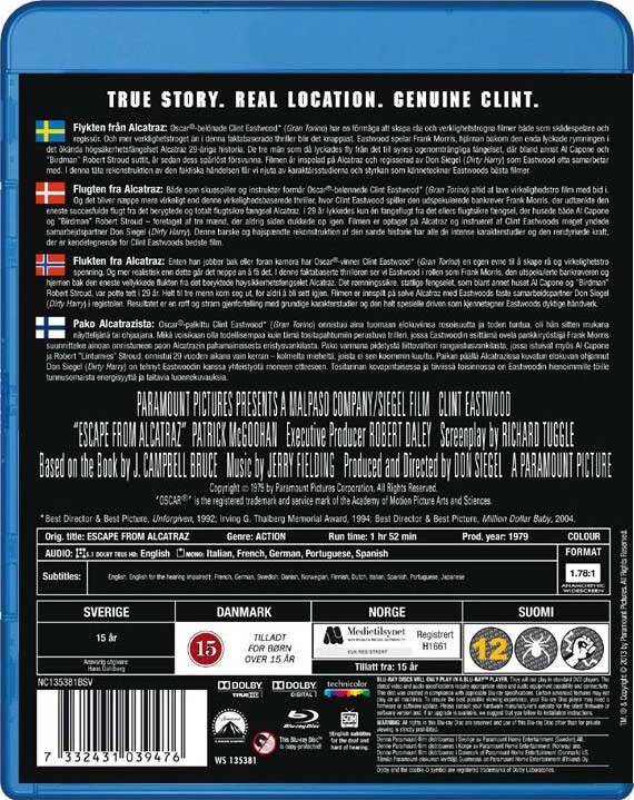 Flugten Fra Alcatraz - Blu-Ray