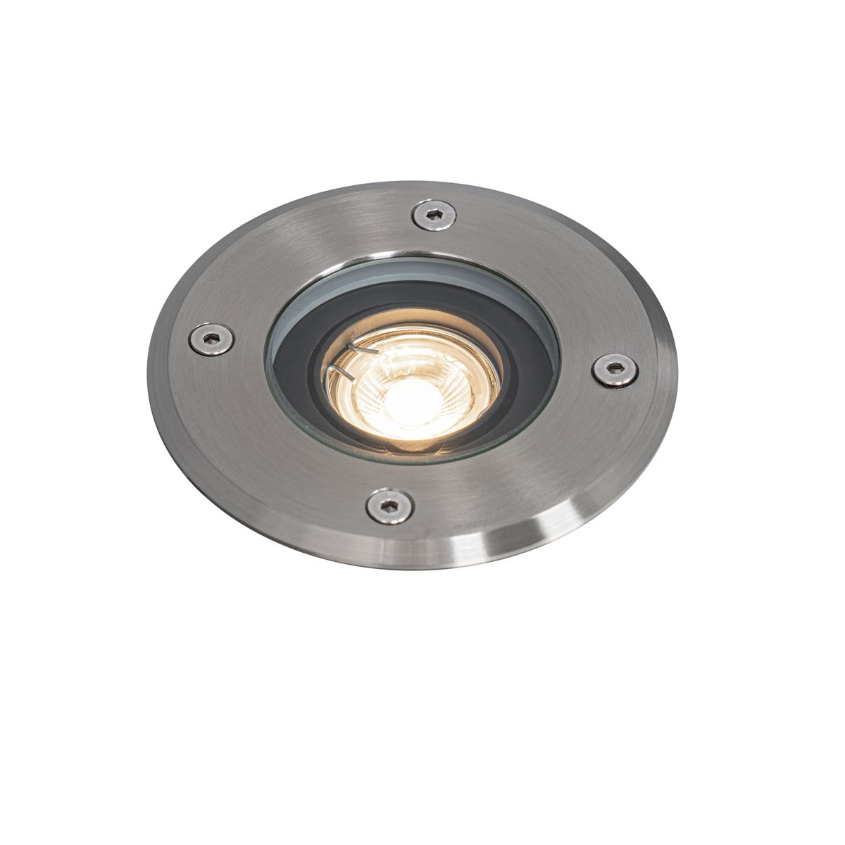 Set van 6 moderne buiten grondspots staal 35 mm verstelbaar IP65 - Delux