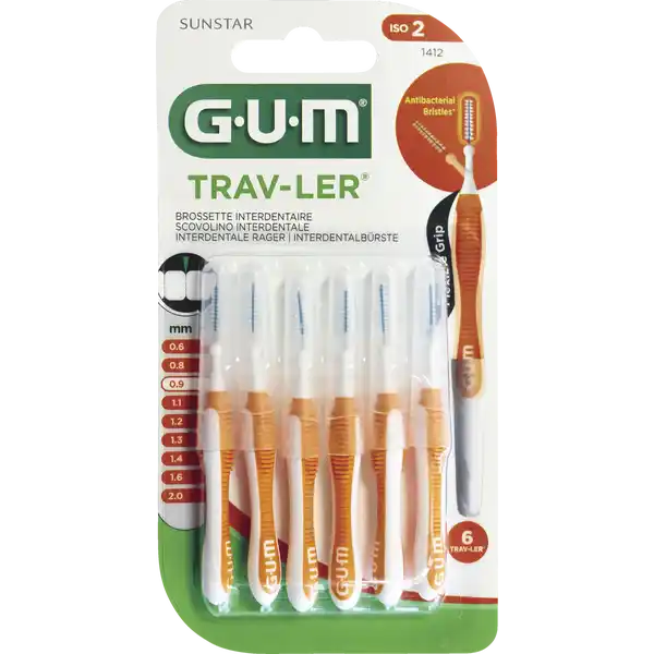 TRAV-LER® Interdentalbürste Kerze 0,9 mm orange