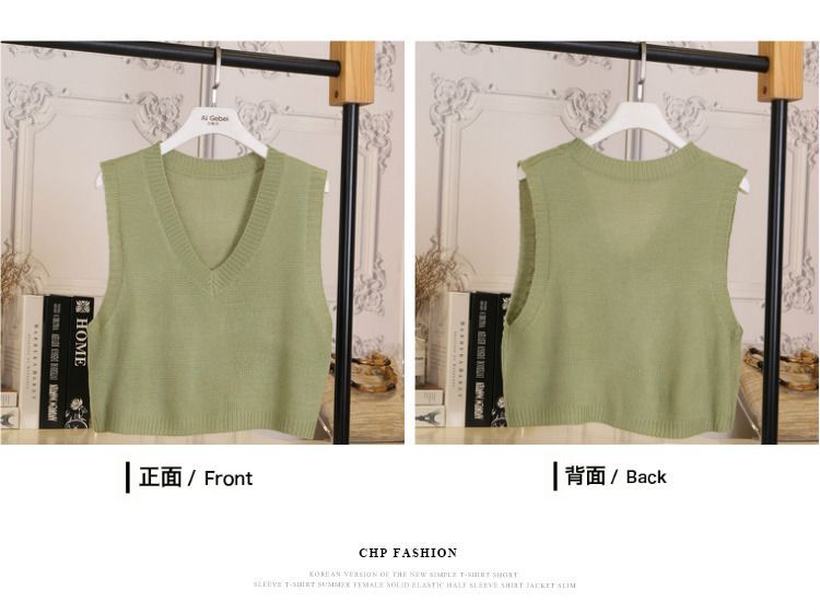 Mikiko - Cropped V-hals trui vest