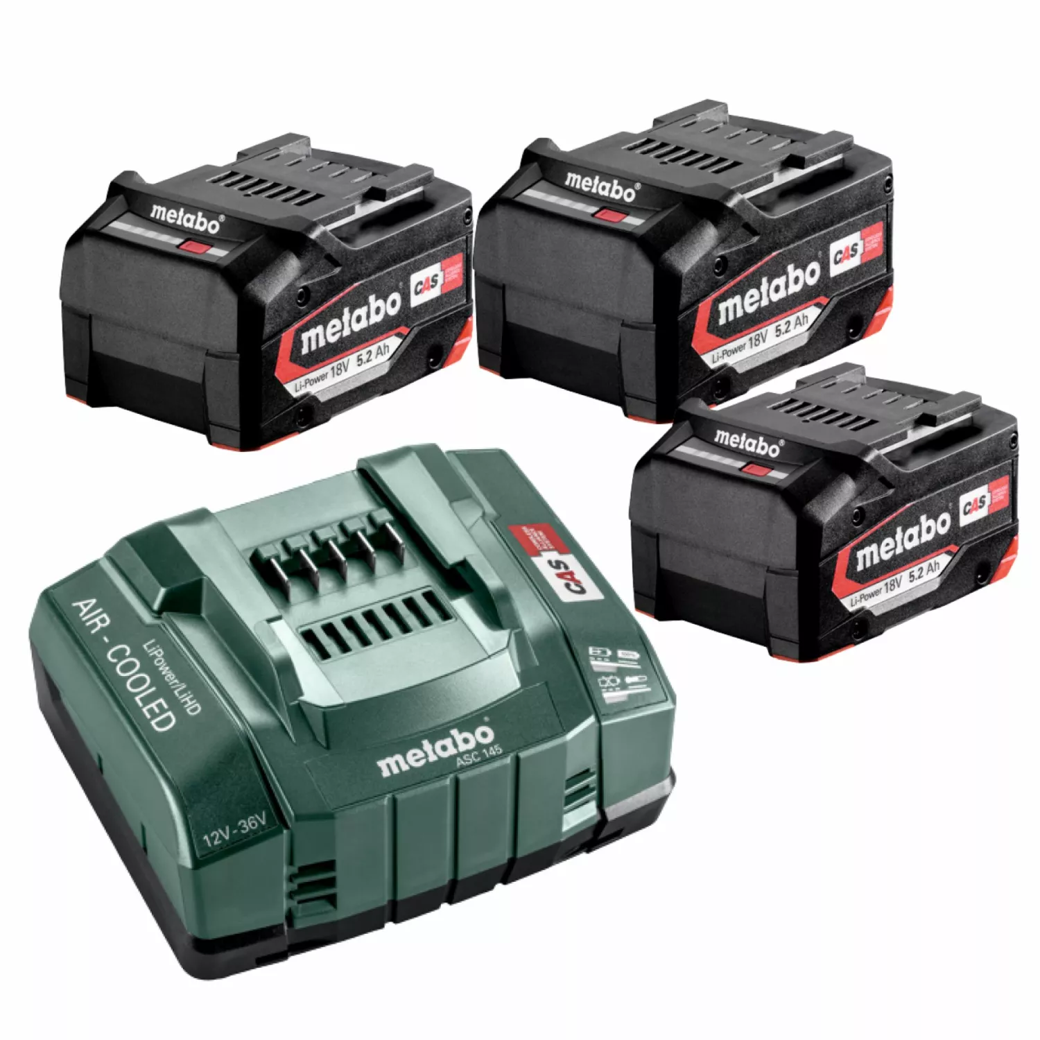 Metabo 685048000 18V Li-Ion accu starterset (3x 5.2Ah)   lader