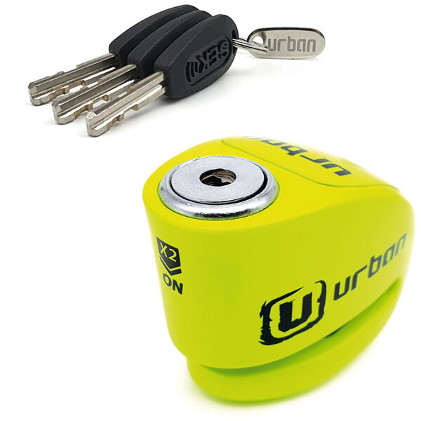 Urban - Bloque disque Ø6 mm alarme UR906X Jaune fluo
