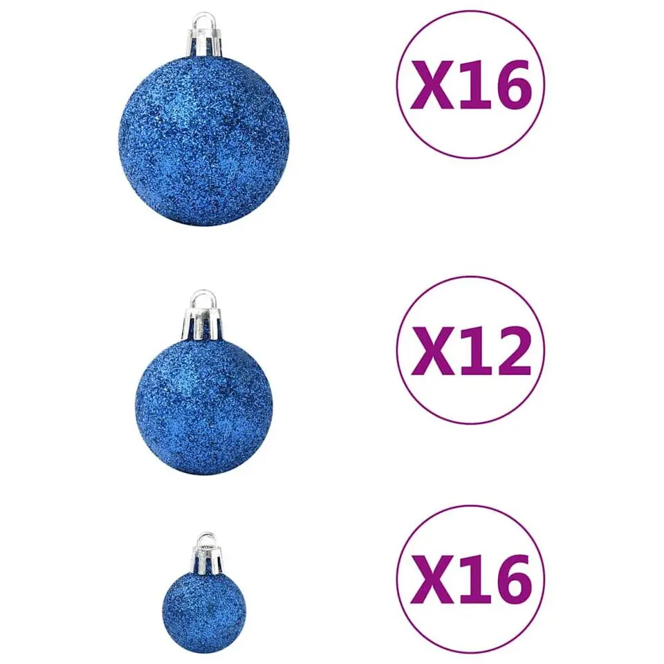 vidaXL - Kerstbal - Blauw - Kunststof