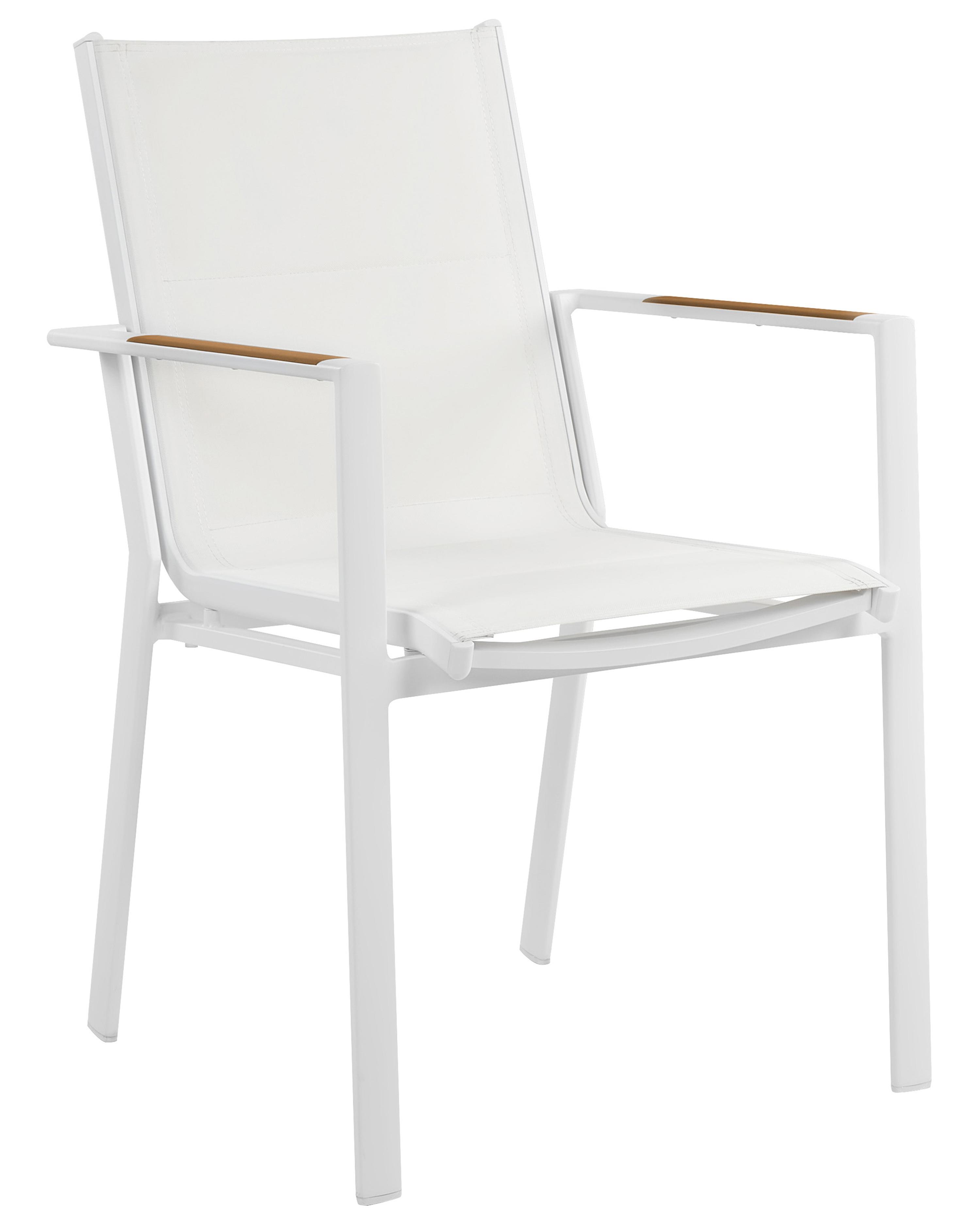Set van 4 tuinstoelen BUSSETO Metaal Wit