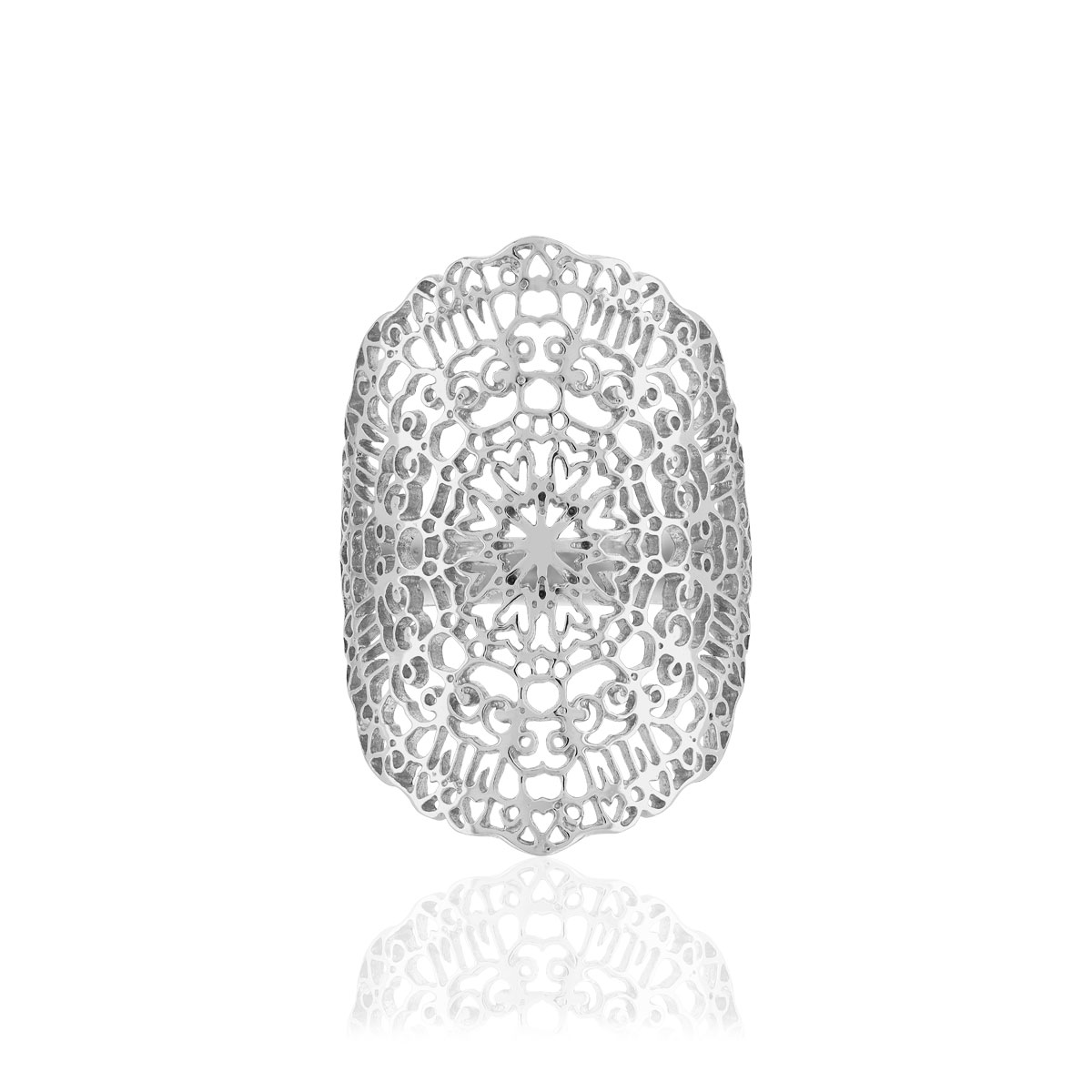 Bague argent 925, motif arabesque