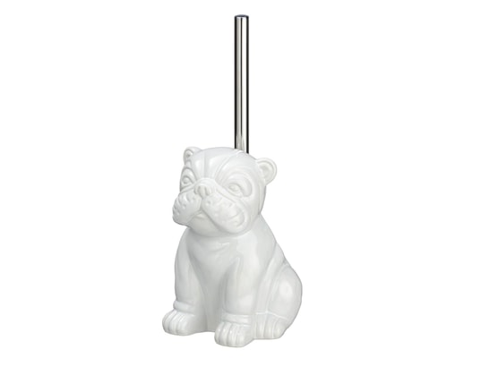 WENKO - Brosse wc bulldog en céramique - blanc