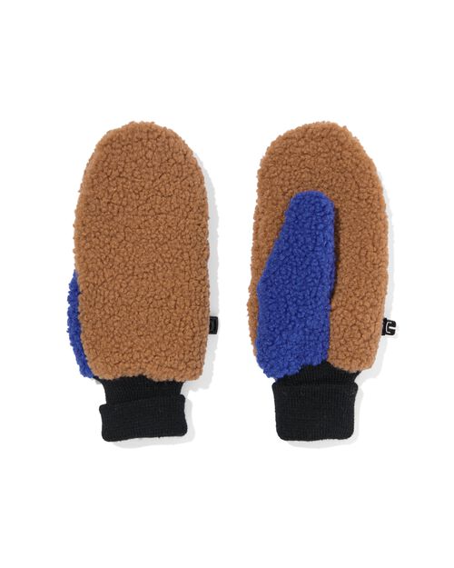 moufles en teddy pour enfant marron