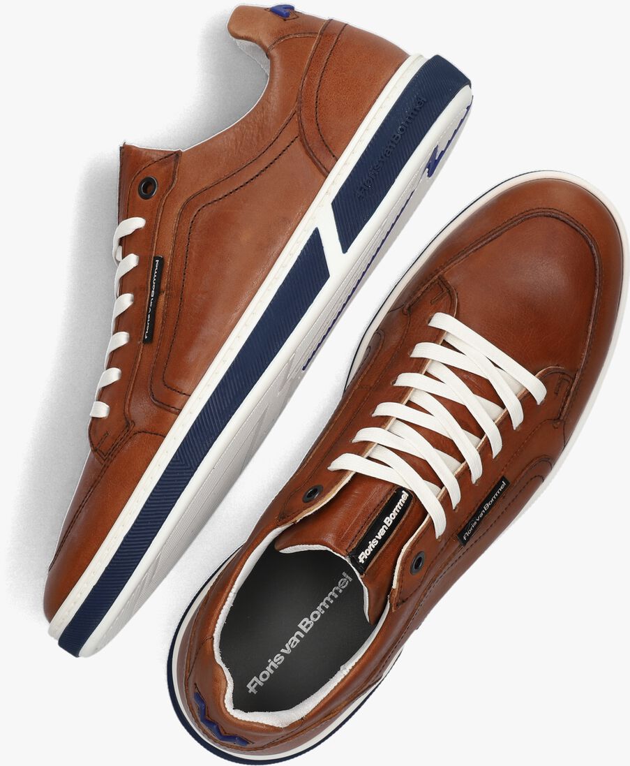 FLORIS VAN BOMMEL cognac floris van bommel lage sneakers sfm-10202