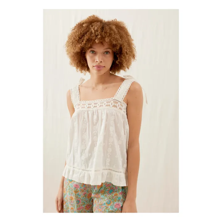 Louise Misha Pantalon Amandina Coton Bio - Collection Femme | Bleu