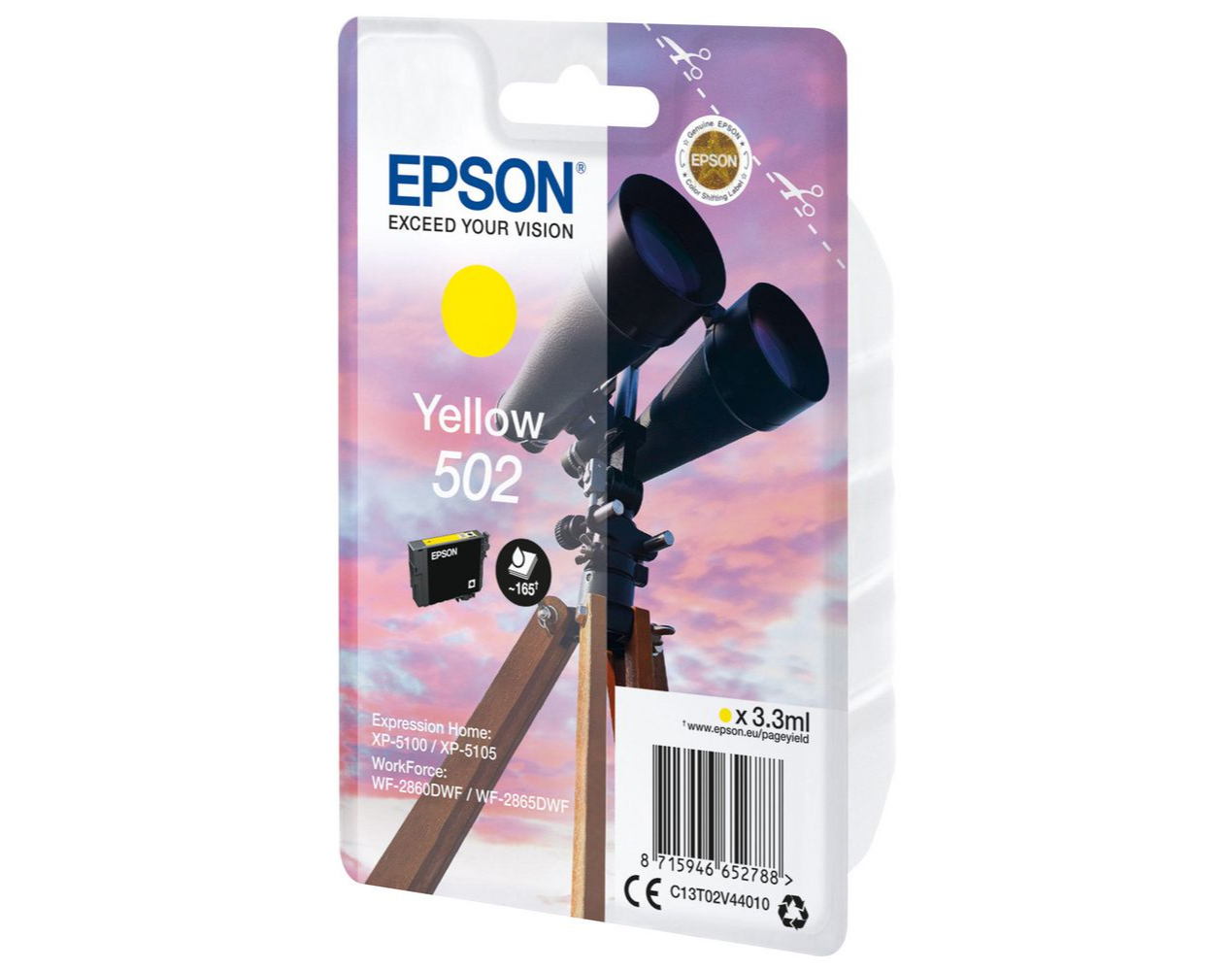 TINTEIRO EPSON AMARELO 502 EPSC13T02V44020