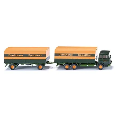 WIKING - Pritschenhängerzug (MB 2223) Sped. Denkhaus