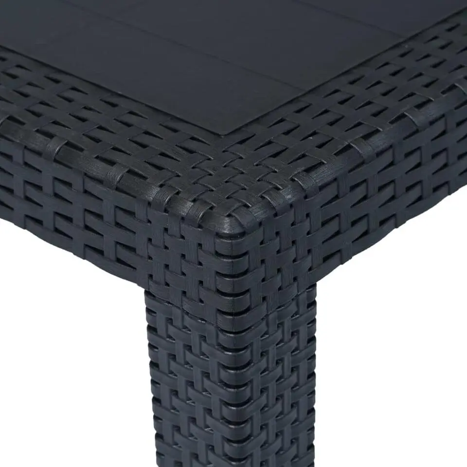 vidaXL - Tuintafel - Antraciet - Kunststof - 79 x 79 x 72 cm