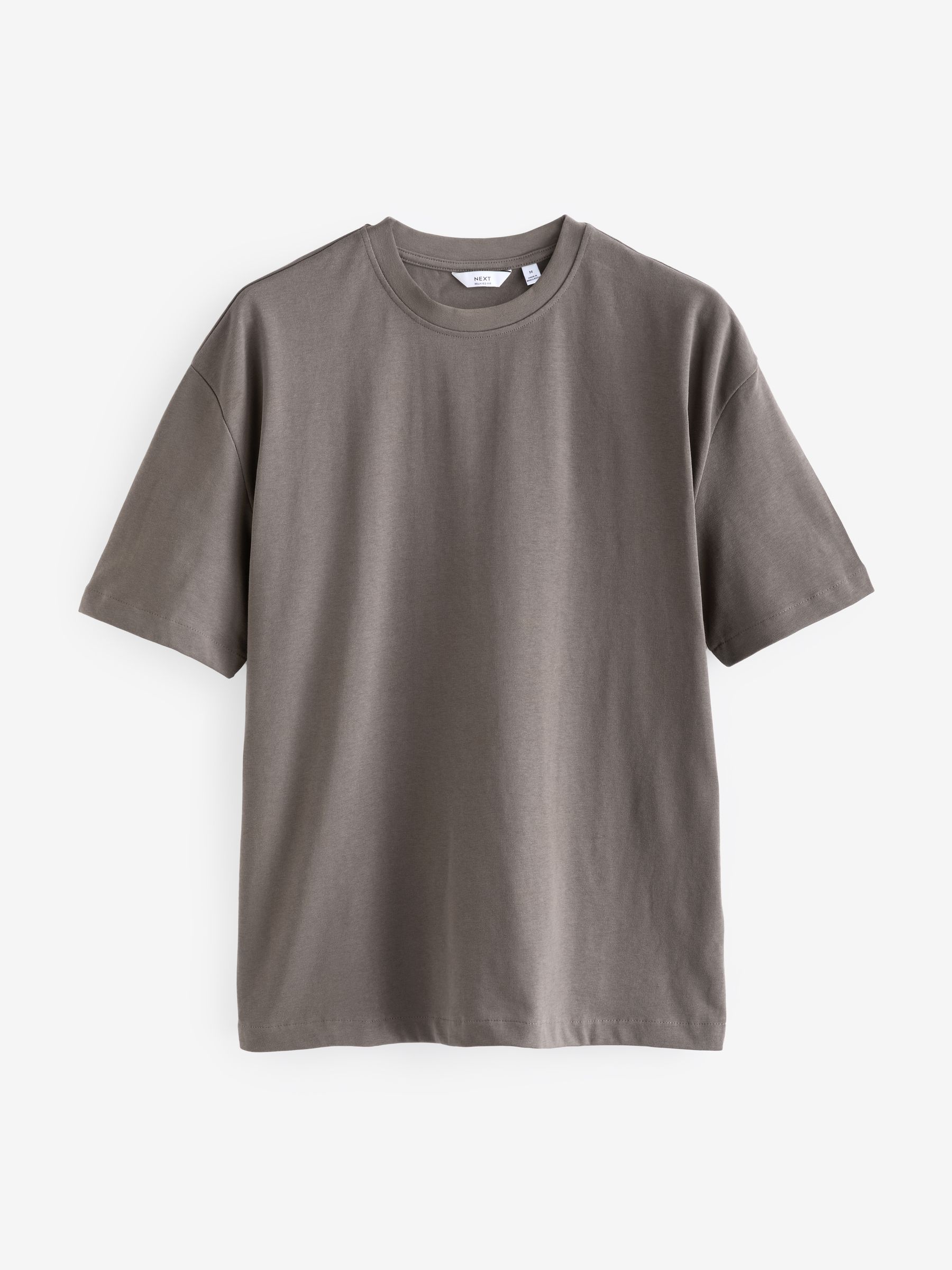 Zwart/Bruin/Licht Naturel - Relaxed fit - Verpakking van 3 T-shirts van zware stof