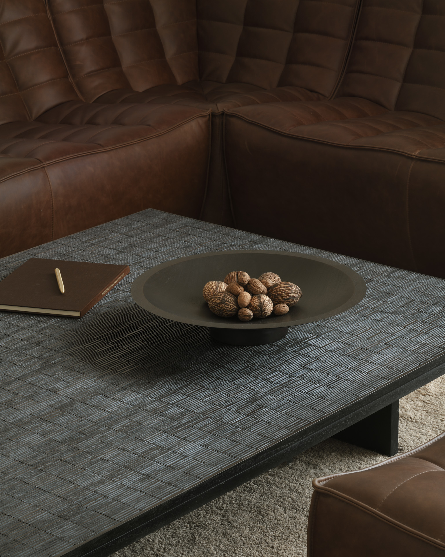 Modulaire bank N701 - chestnut - 3 seats