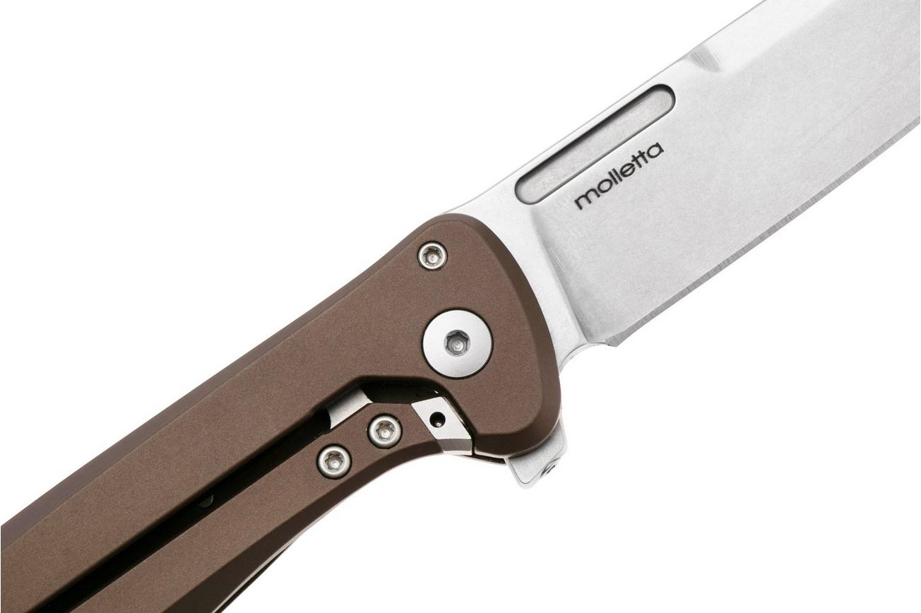 LionSteel Skinny Solid SK01A ES Earth Aluminium Natural Canvas Micarta inlay, Stonewashed zakmes, Molletta design