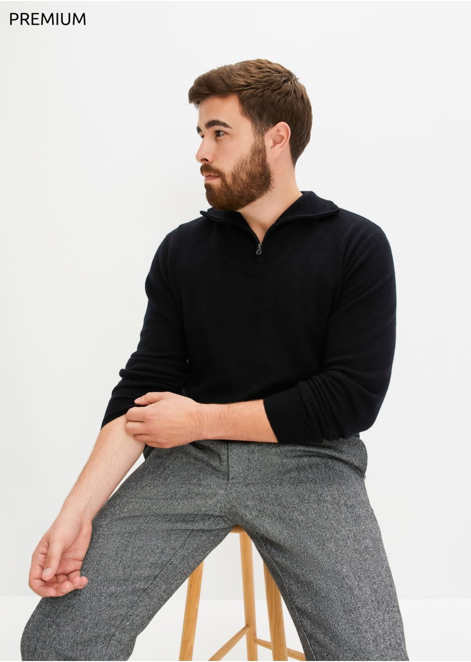 Pull en laine avec teneur en Good Cashmere Standard®, col camionneur