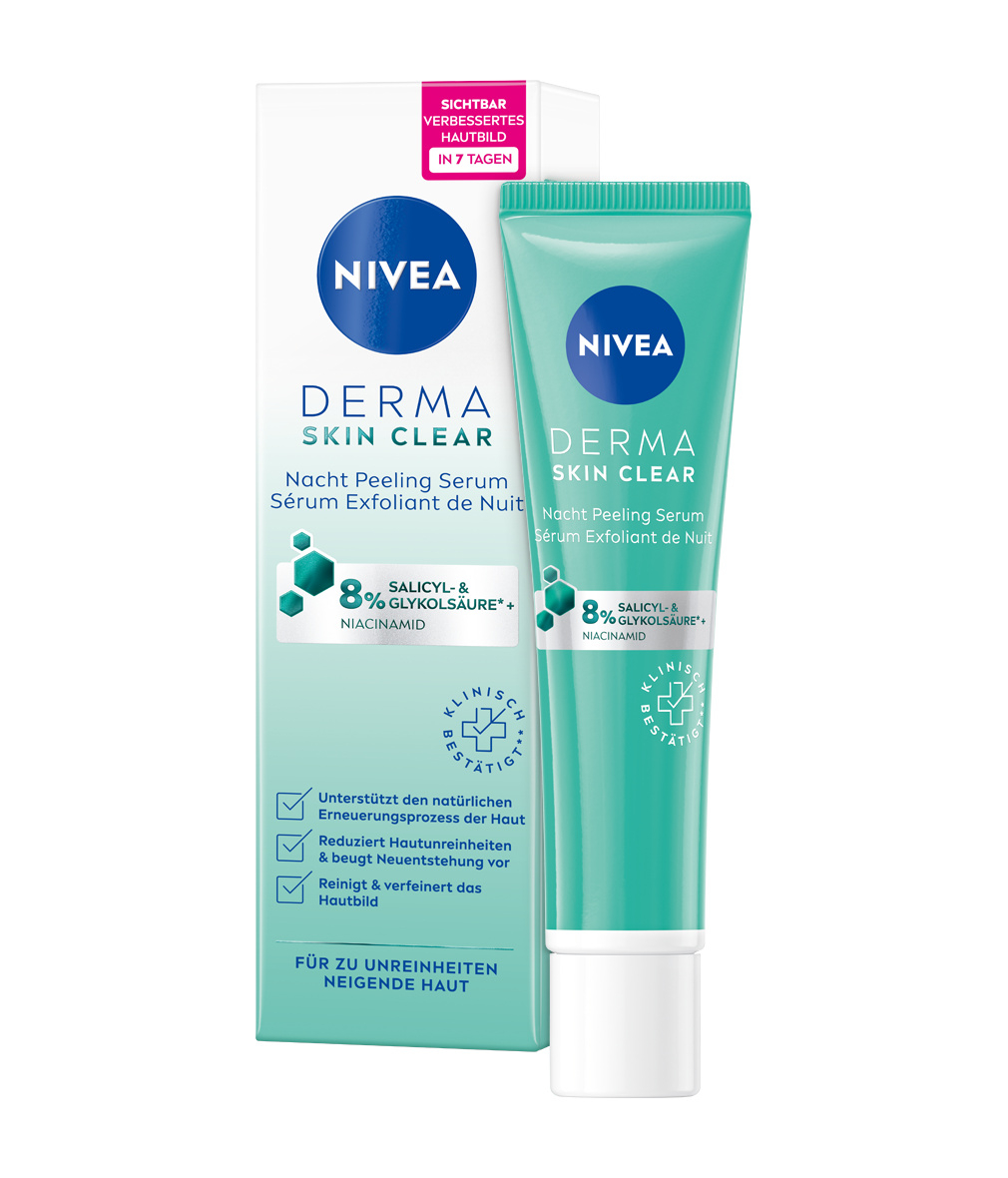 (40ml) Derma Skin Clear Nacht Peeling Serum Zu Unreinheiten Neigende Haut (98756)