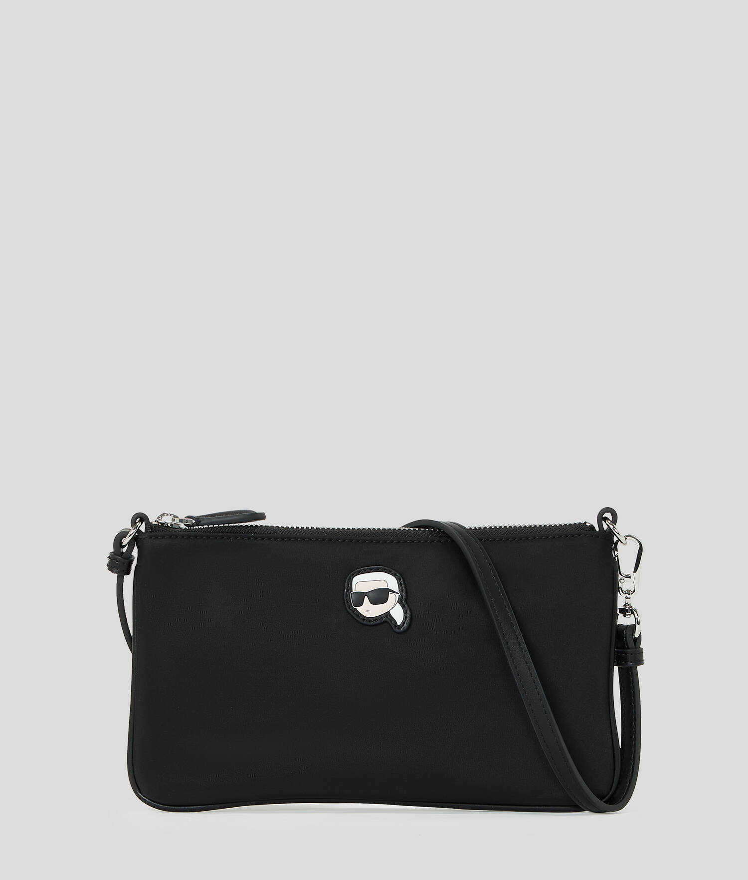 POCHETTE PORTÉ ÉPAULE EN NYLON IKON - Noir