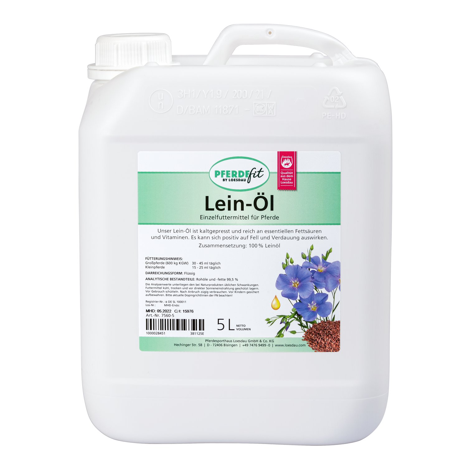 PFERDEfit by Loesdau Leinöl  - 1 Liter