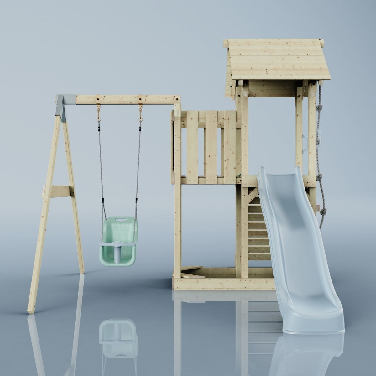 PolarPlay Bergen houten speeltoren in blauw