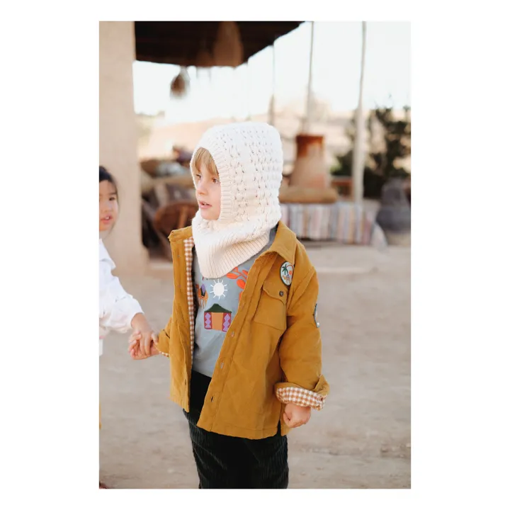 Louise Misha Cagoule Laine et Coton Rayan | Ecru