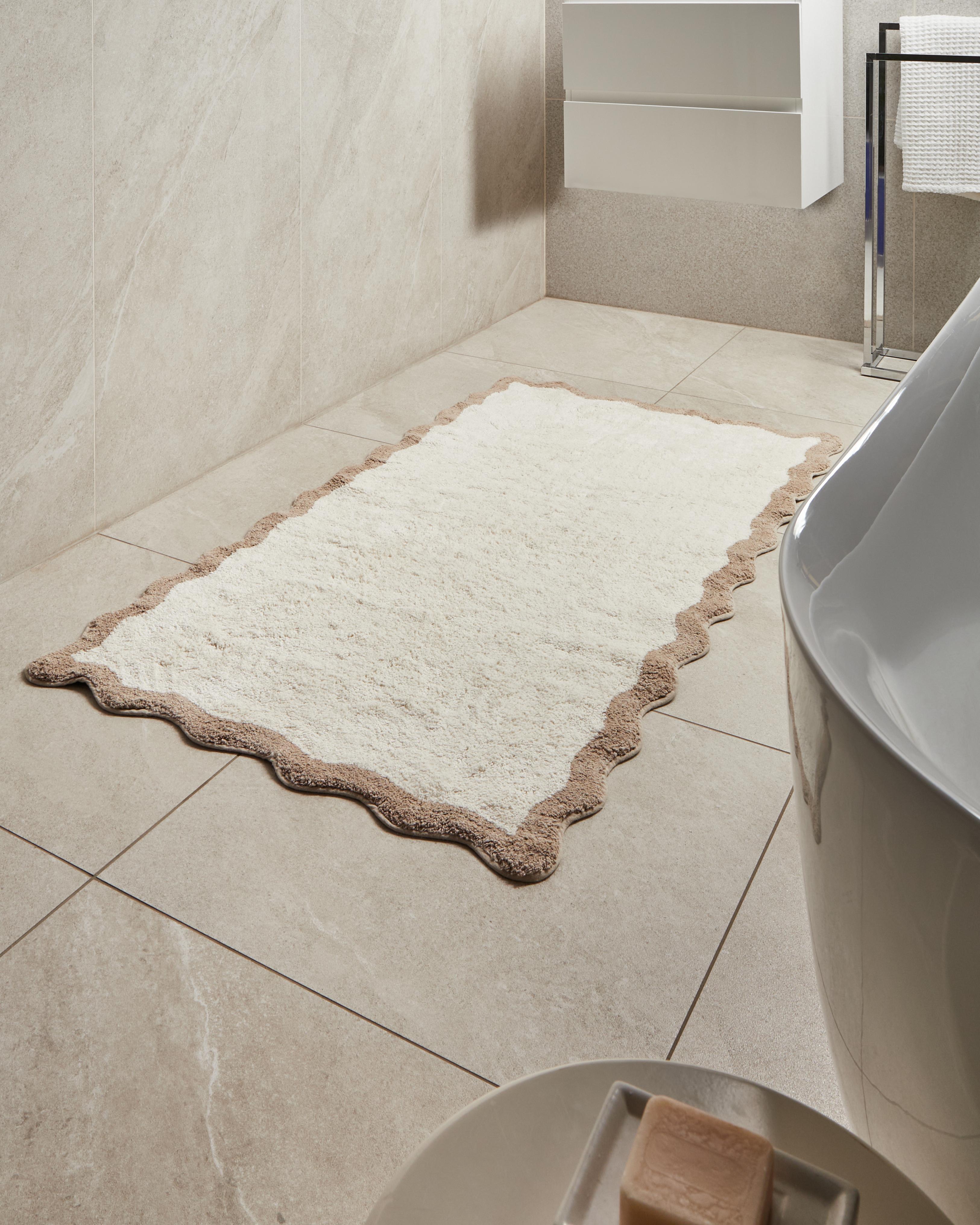 Badmat NANGAL Bruin/beige 80 x 150 cm Katoen
