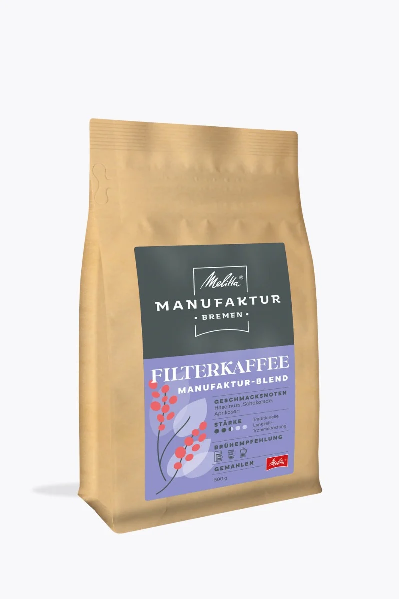 Melitta® Manufaktur Bremen FilterkaffeeFarm- & Regionen-Kaffee gemahlen 500g