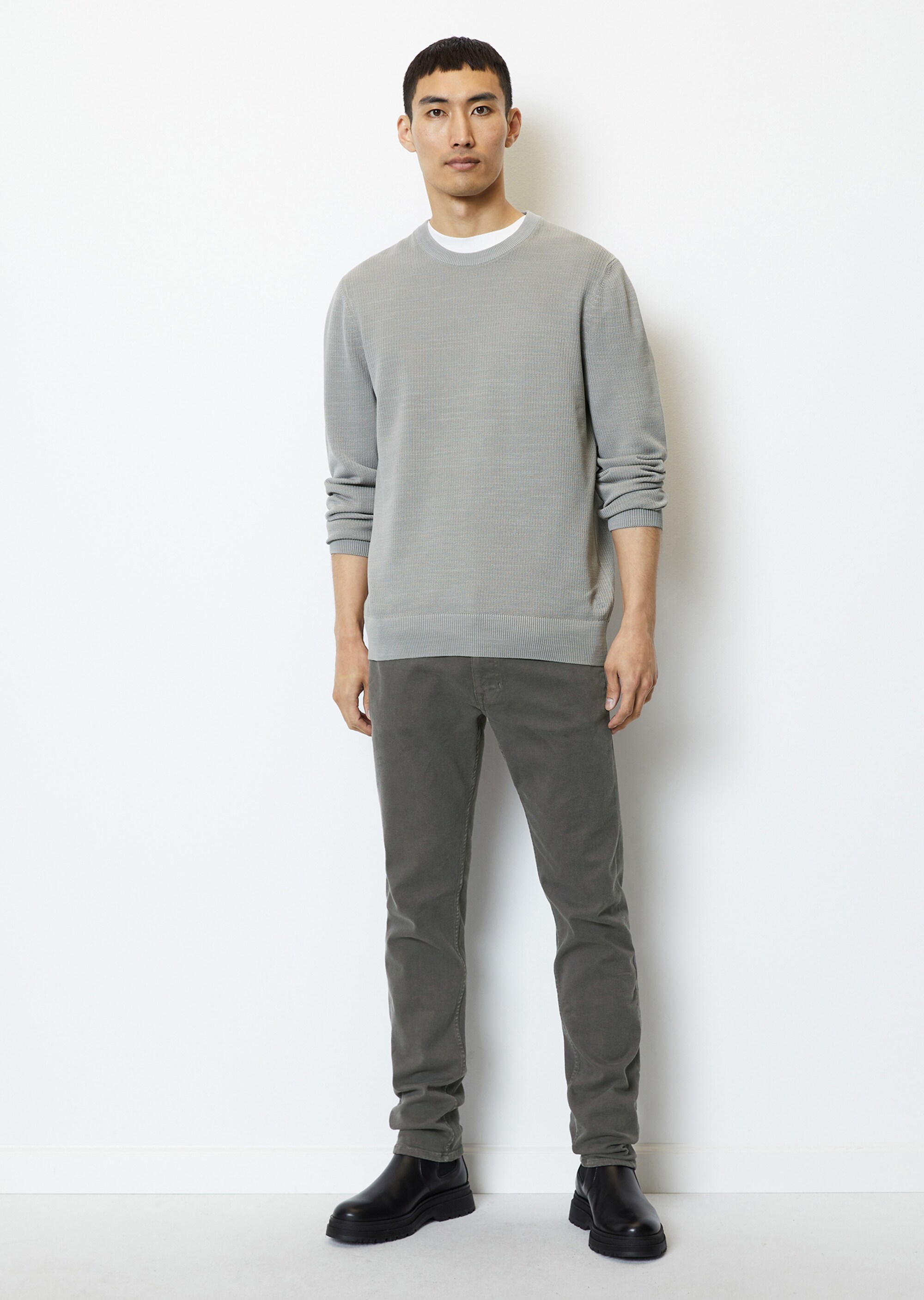 Pullover regular aus fein geripptem Organic Cotton