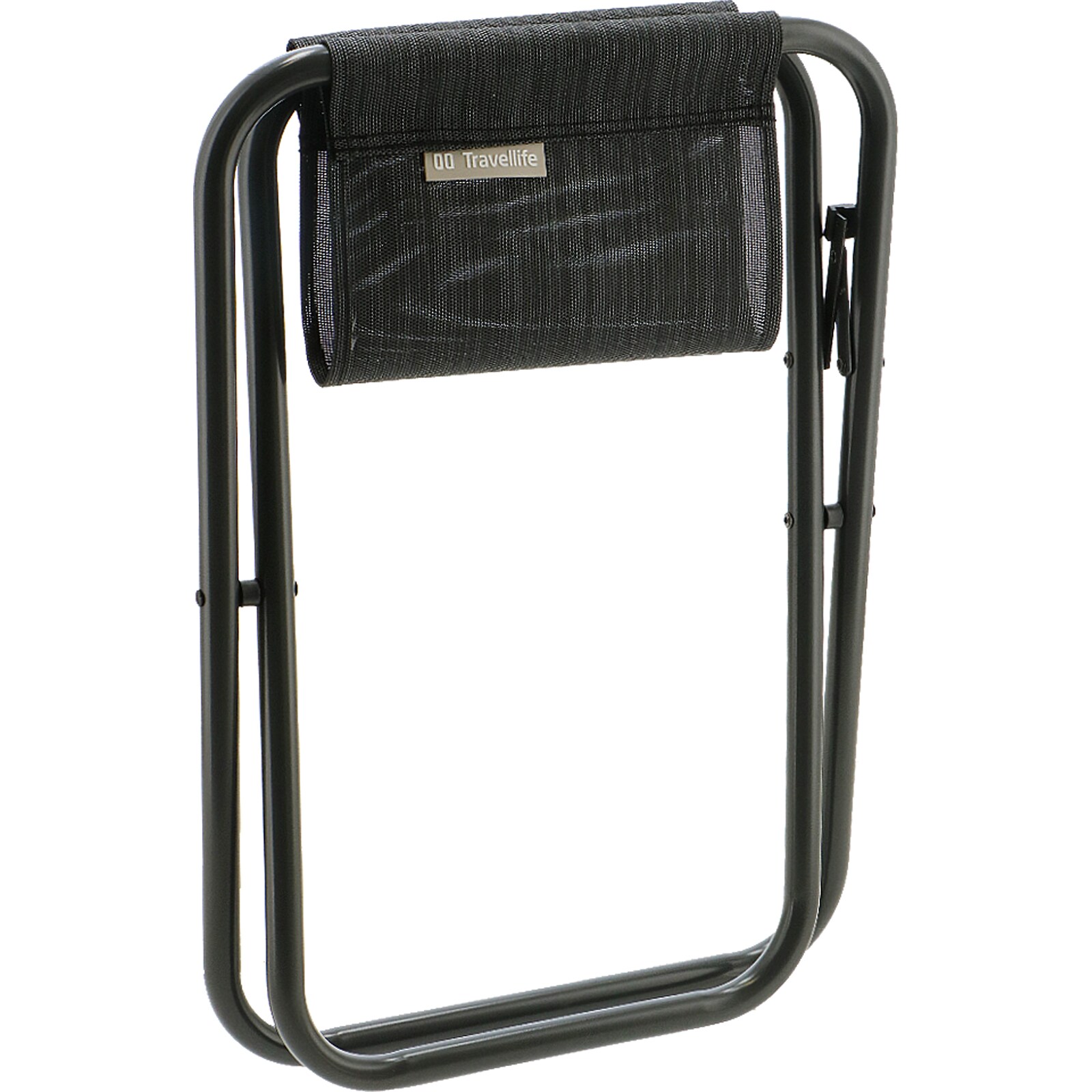 TRAVELLIFE Mini Falthocker Como Campinghocker Angel Hocker Faltbar Alu 100 kg Farbe: Blend grey