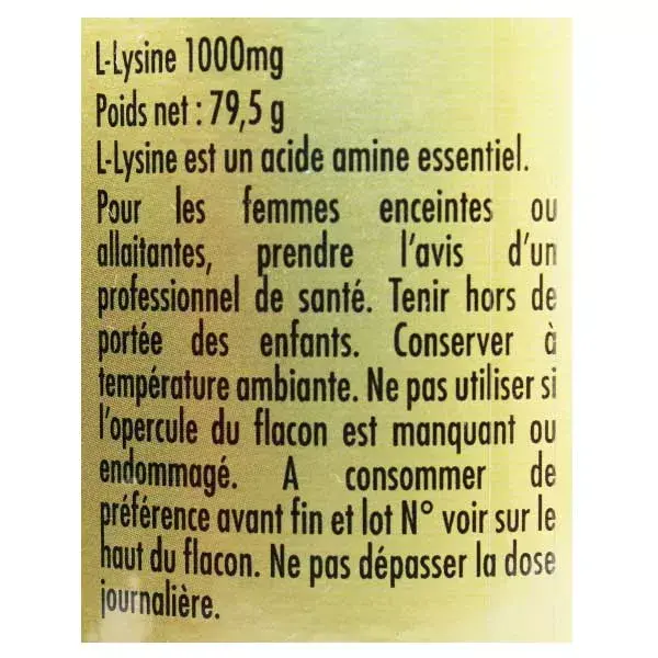 Solgar L-Lisina 1000mg 50 comprimidos